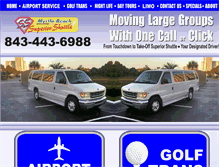 Tablet Screenshot of myrtlebeachshuttleservice.com